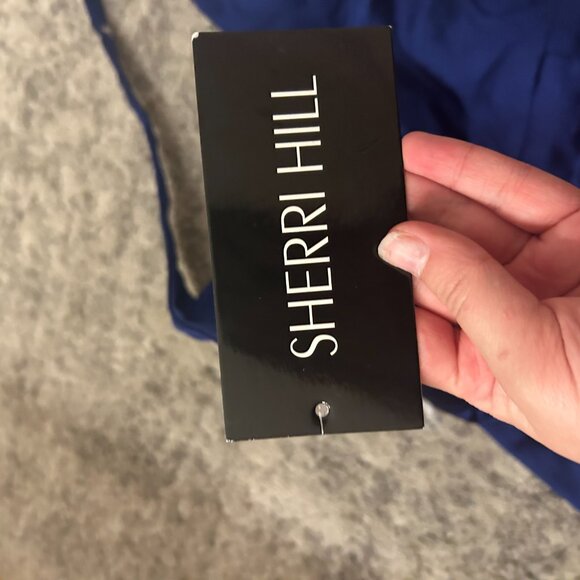 Sherri Hill 51420, dark blue, size 6 - Picture 4 of 6